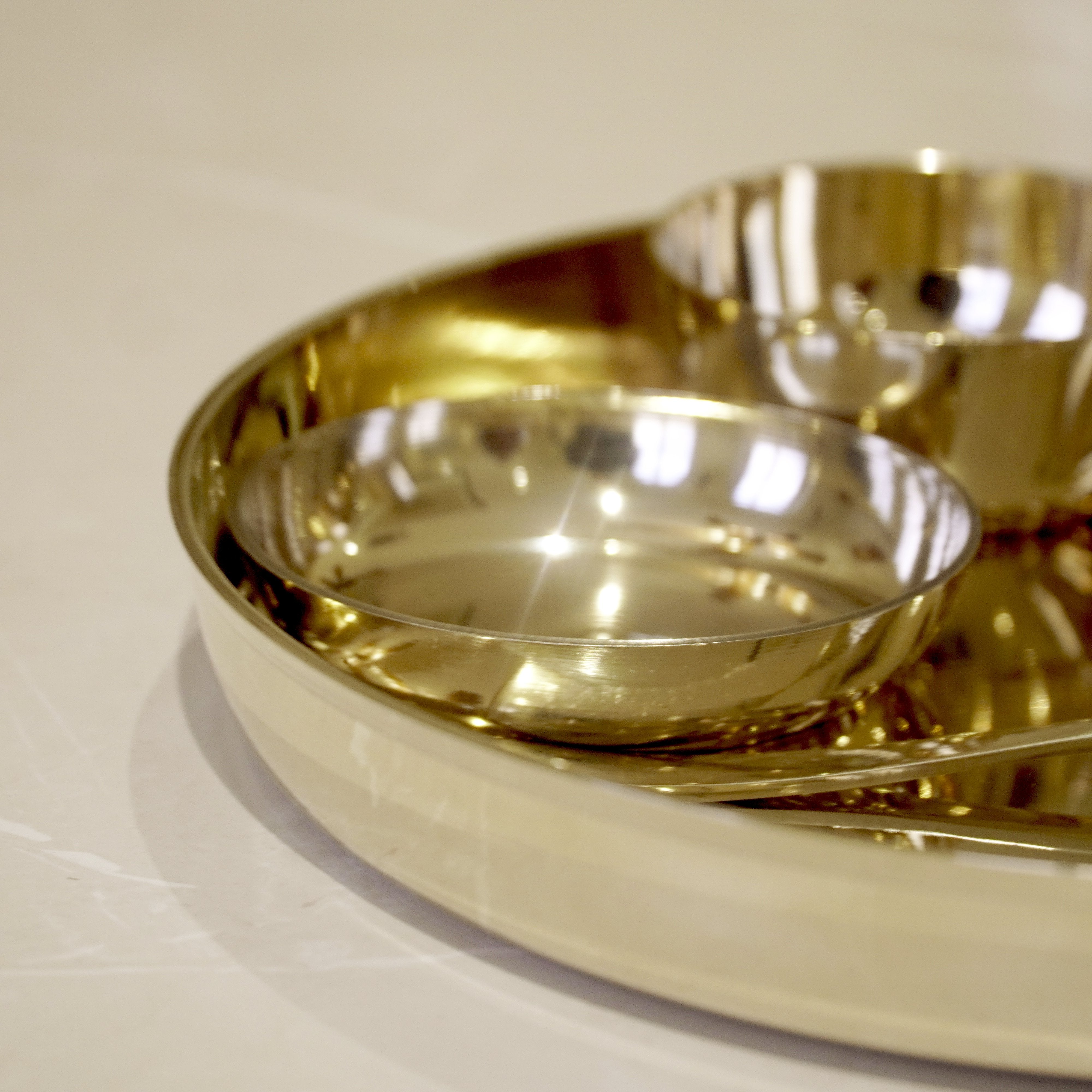 Bronze / Kansa Thali Set Glossy Finish
