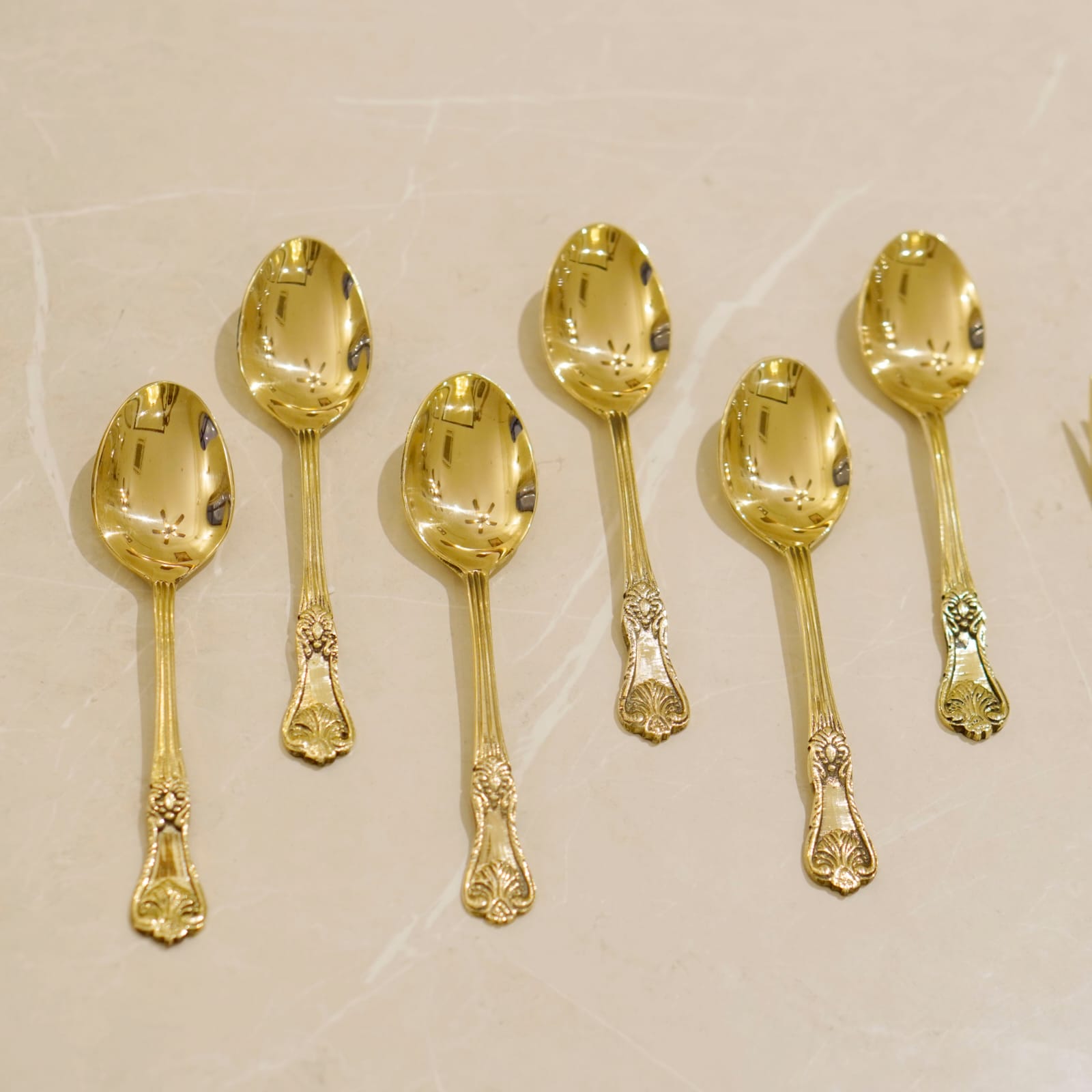 Brass Spoon Set of 6