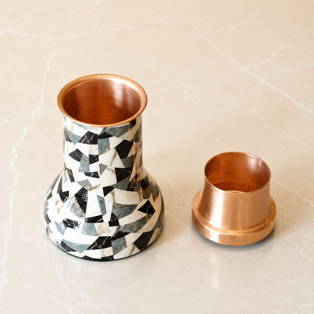 Copper Iris Water Jar