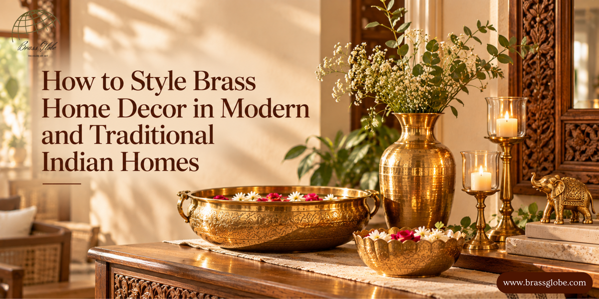 How to Style Brass Home Decor in Modern and Traditional Indian Homes