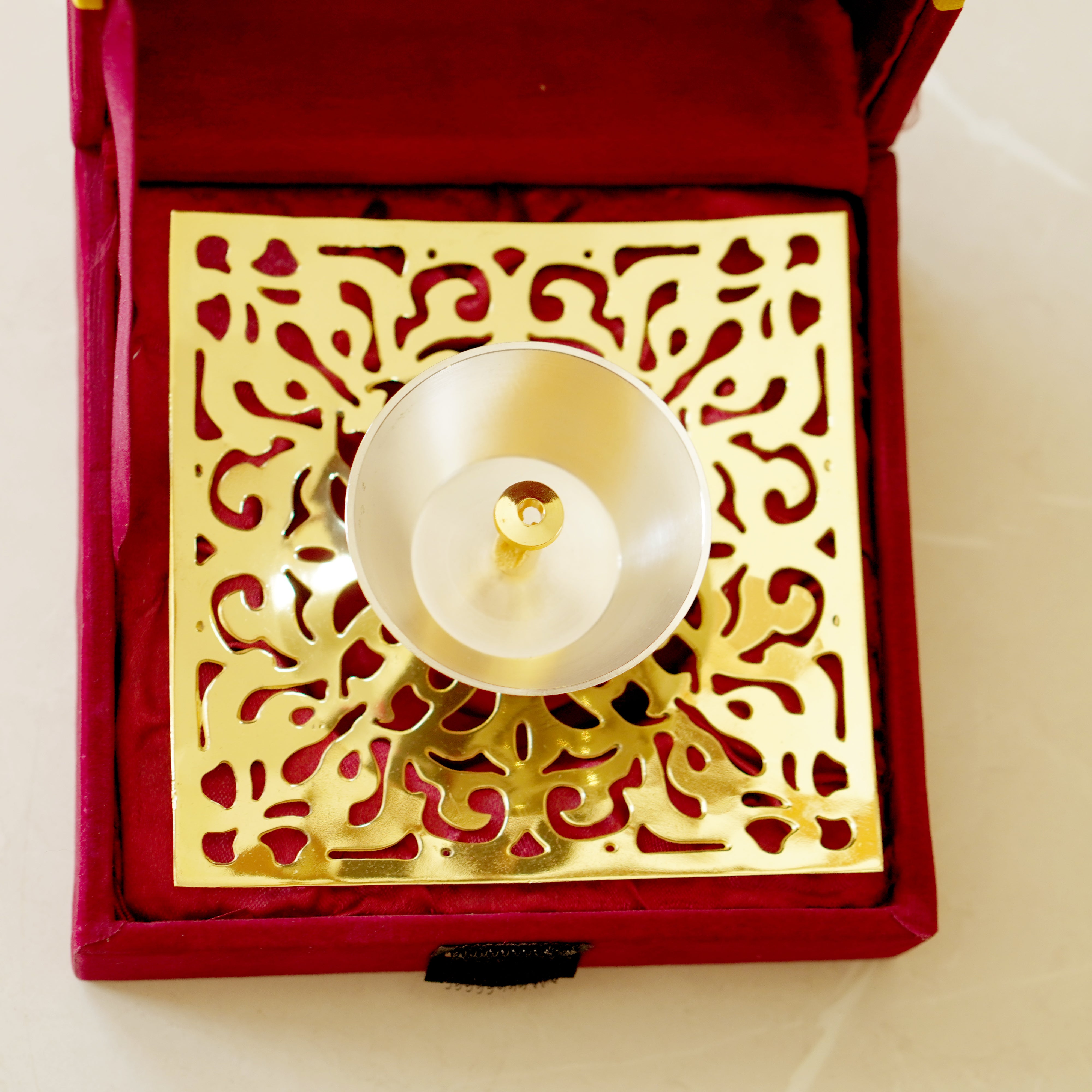 Brass Jaali Oil Lamp [Deepak]