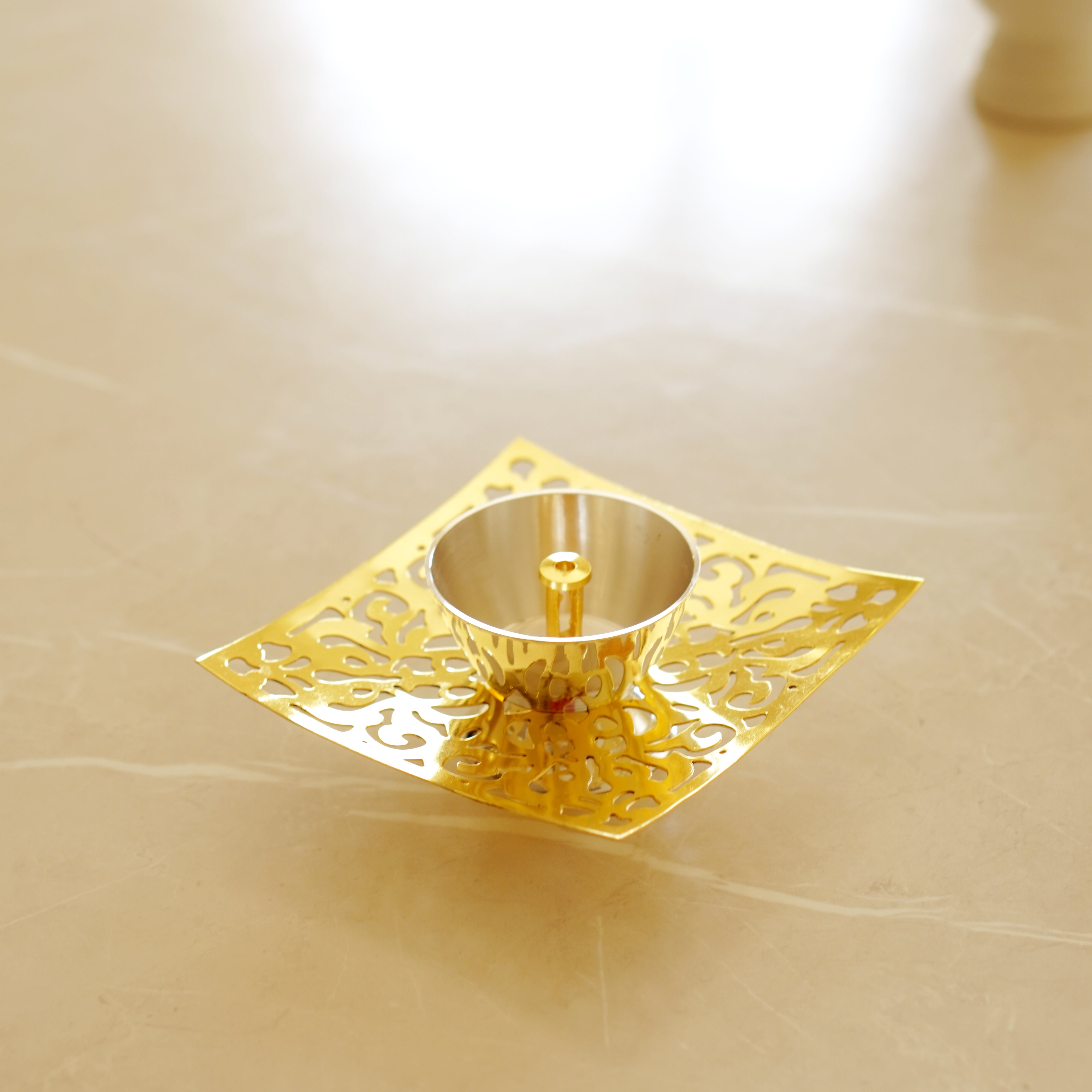 Brass Jaali Oil Lamp [Deepak]