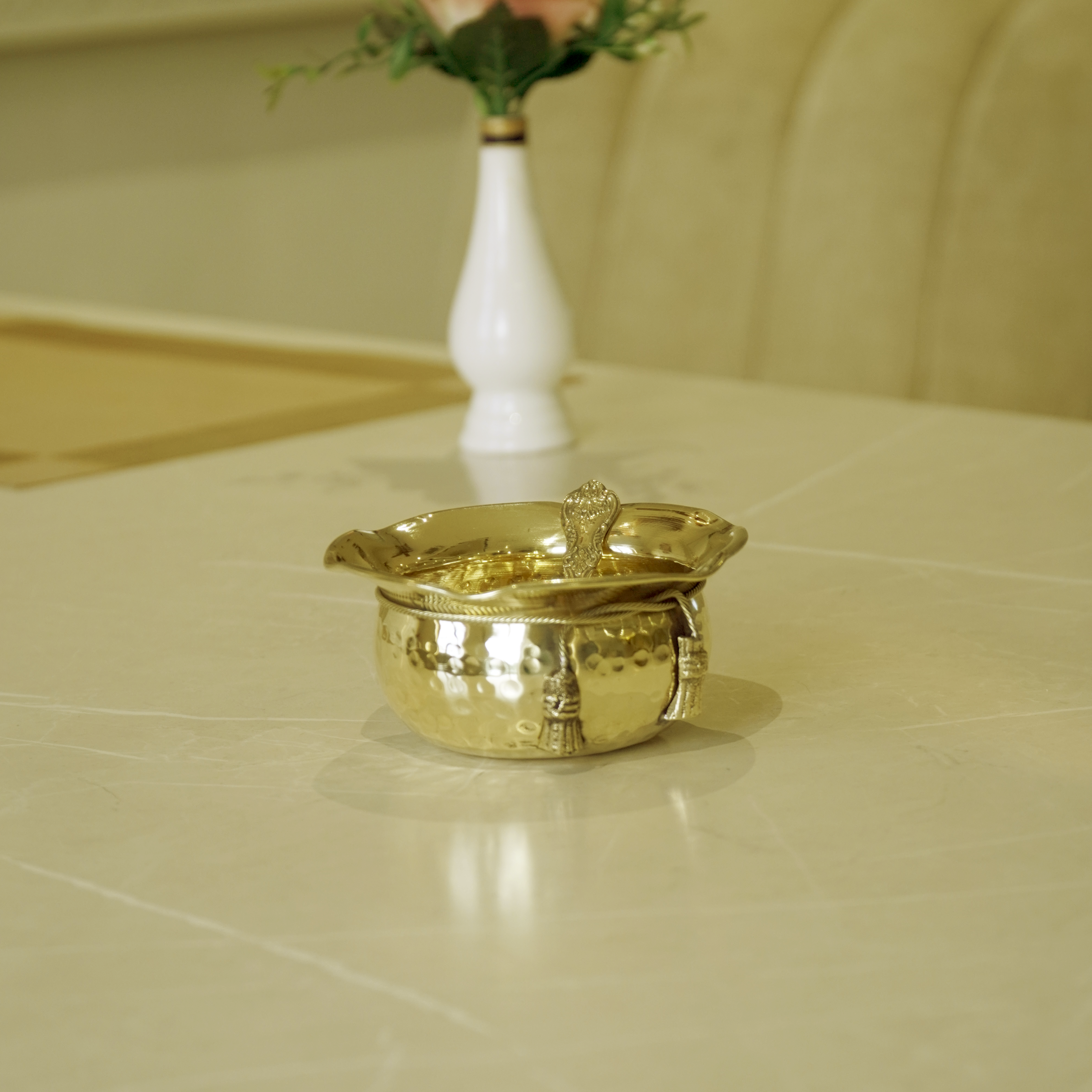 Brass Tie Bowl with Velvet Box