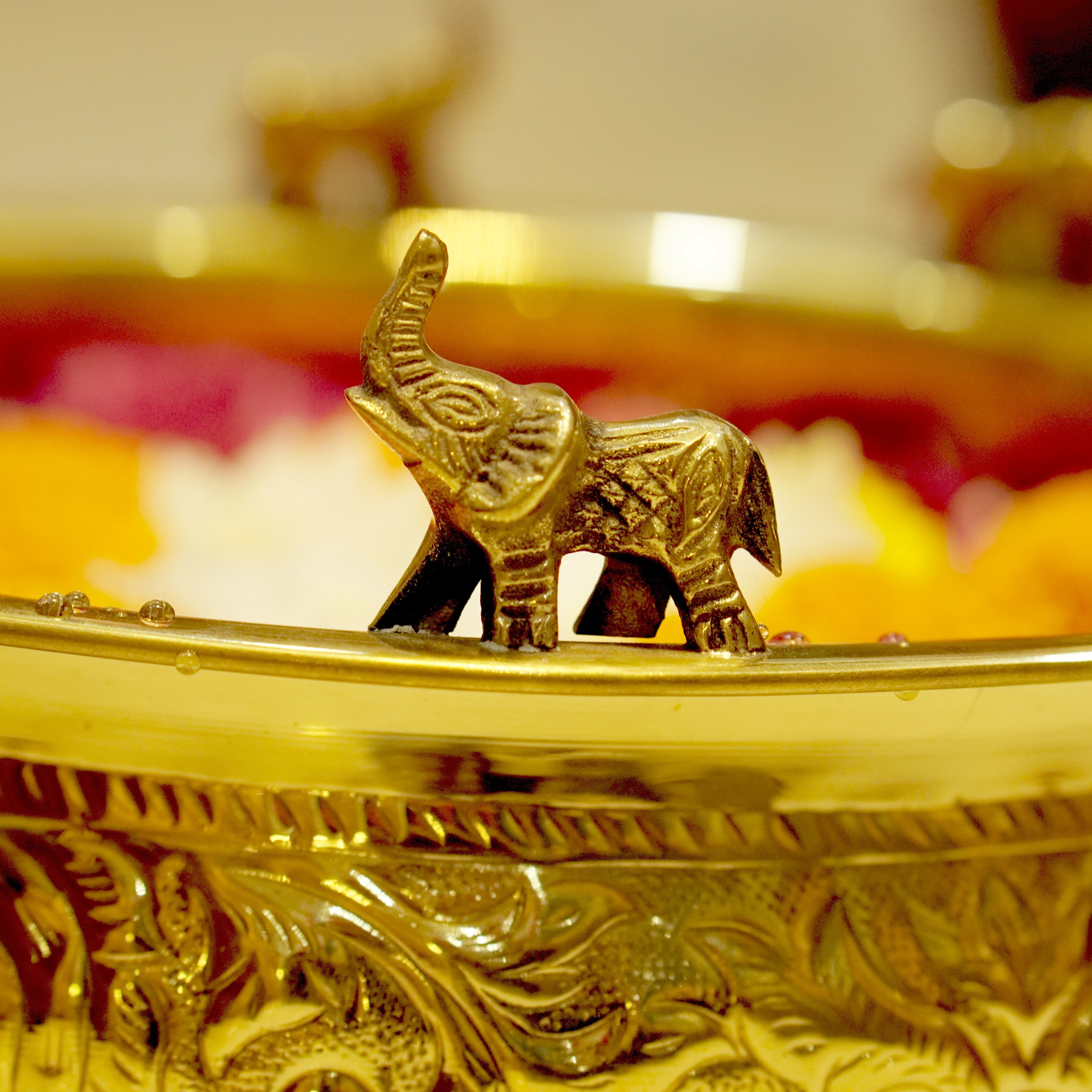 Elephant Brass Urli Bowl