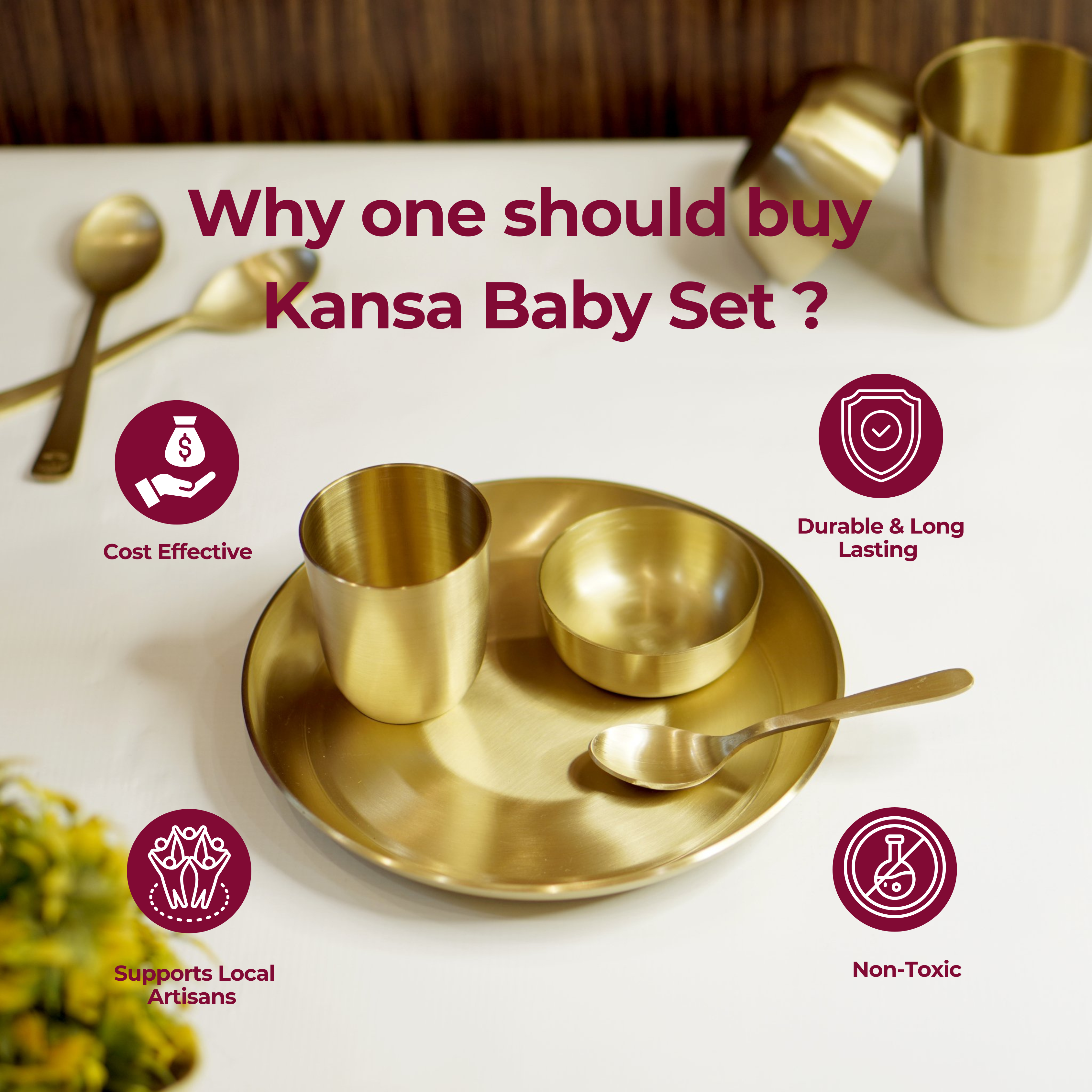 Bronze / Kansa Baby Set (Pack of 4)