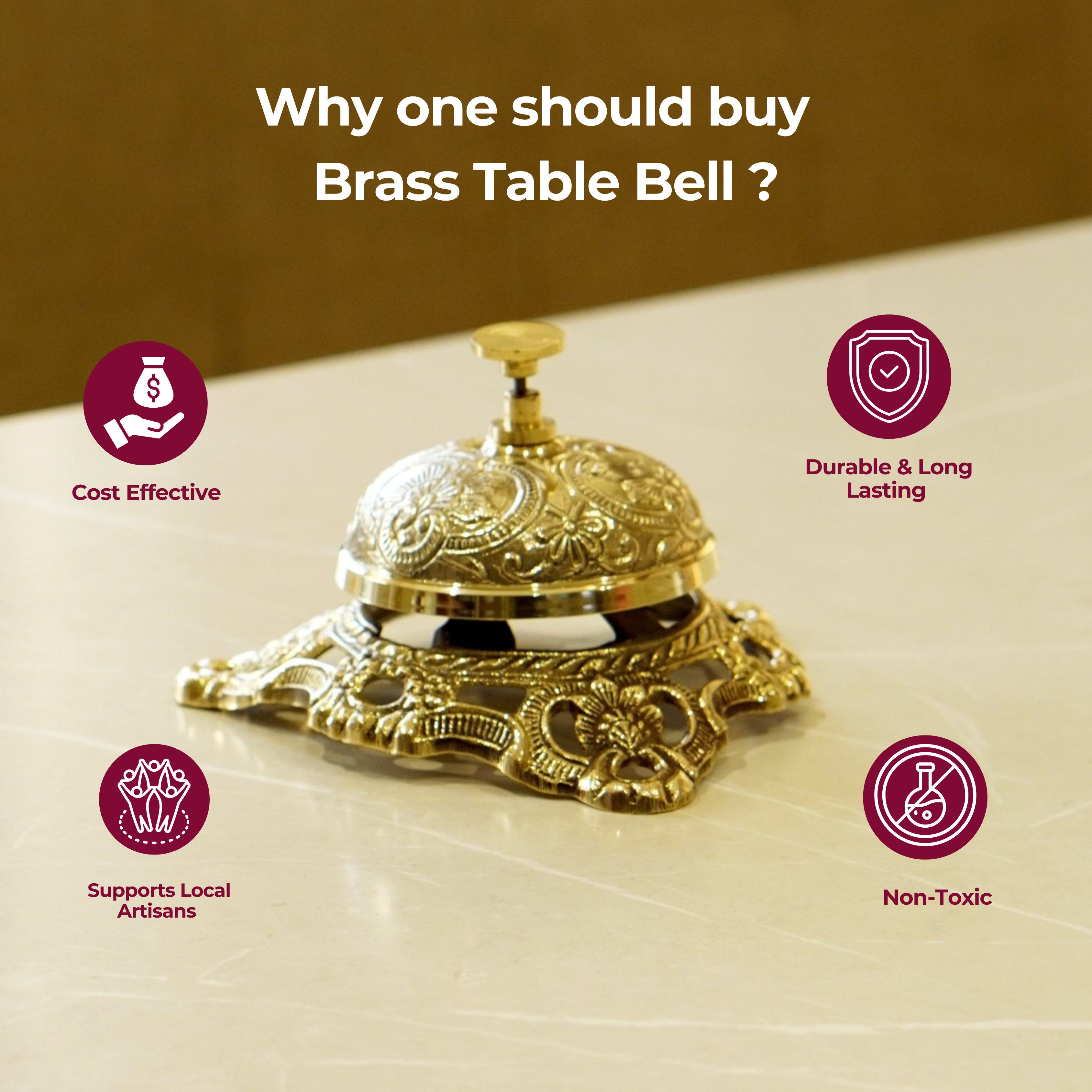 Brass Table Bell / Call Bell