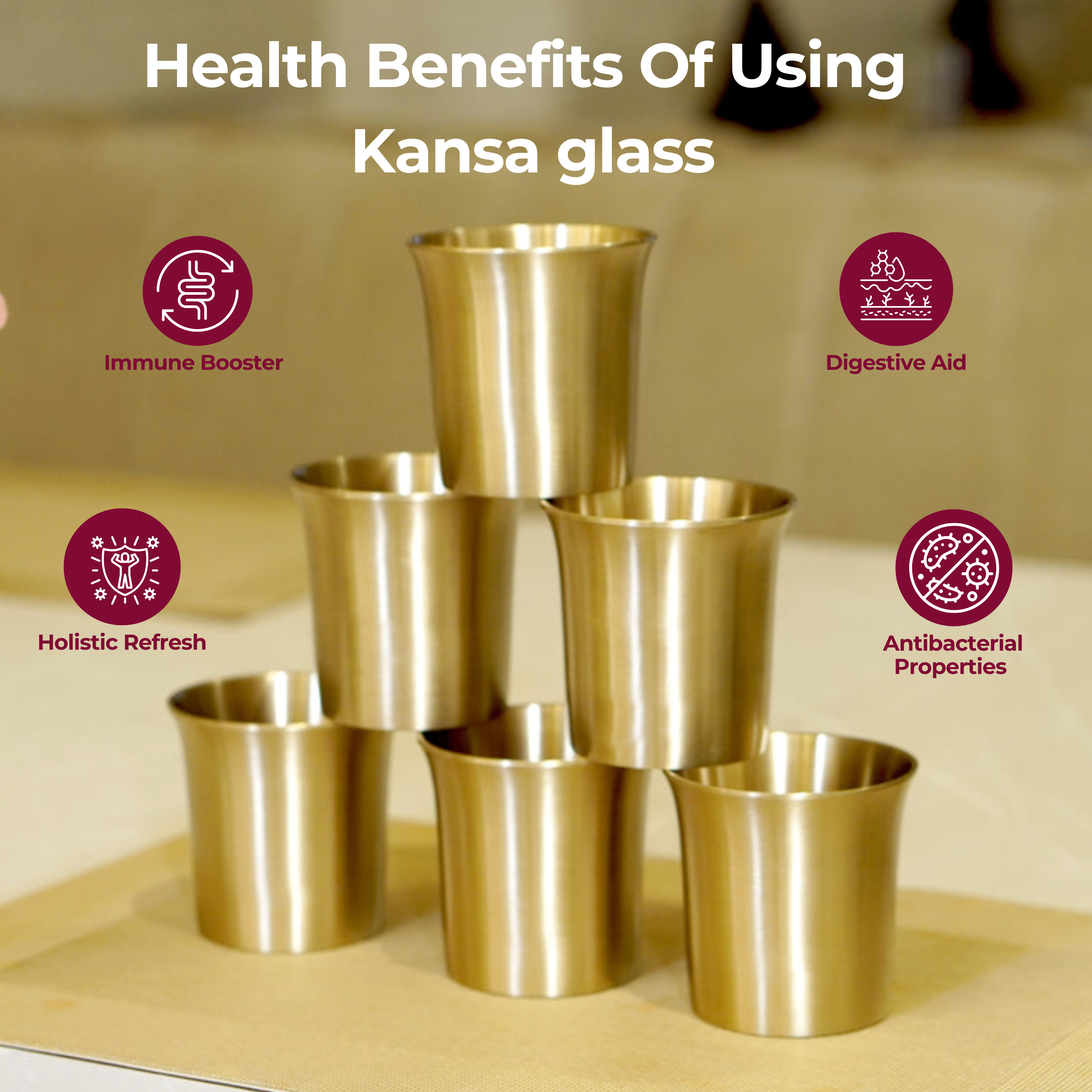 Bronze / Kansa Glasses in Glossy Finish and matte finish