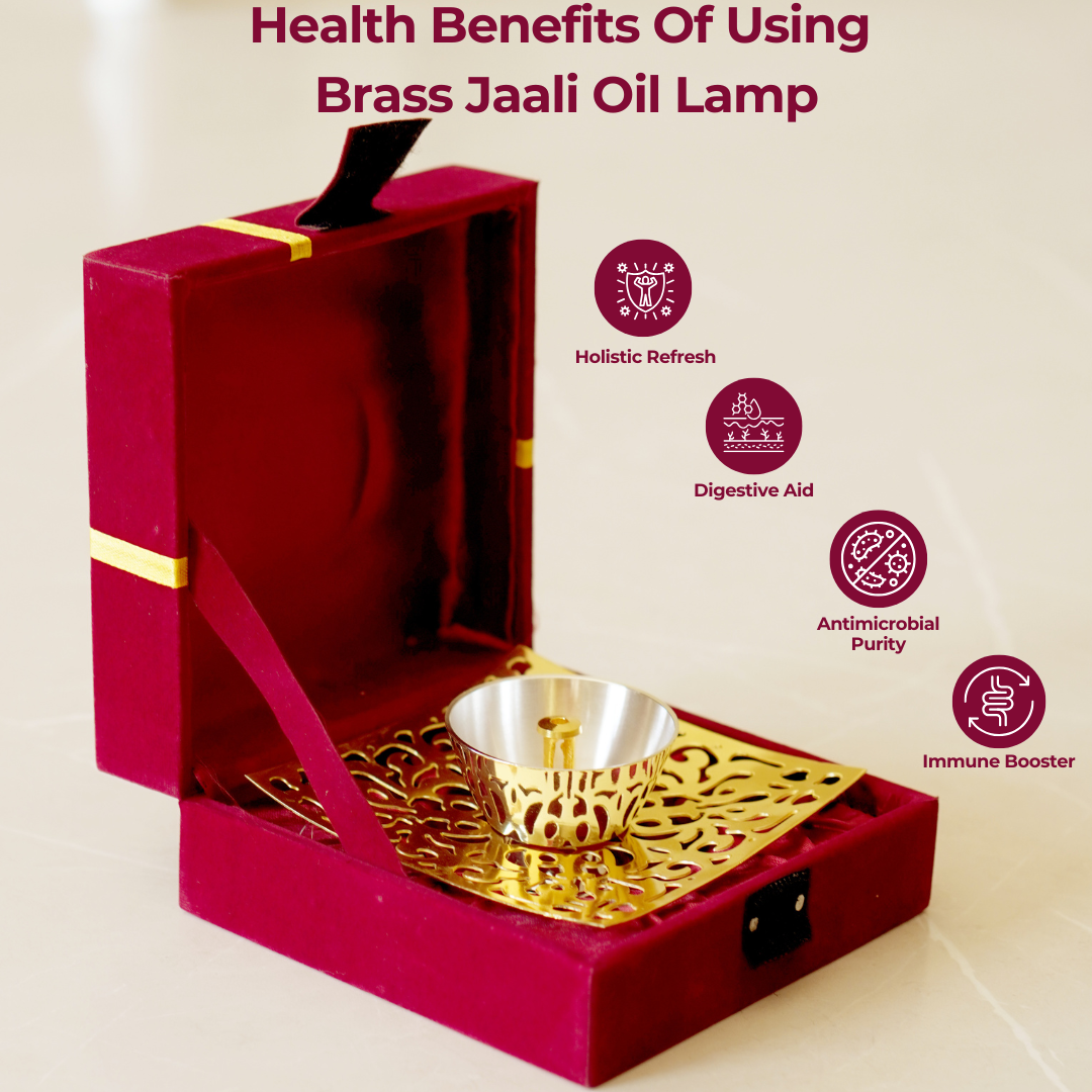 Brass Jaali Oil Lamp [Deepak]