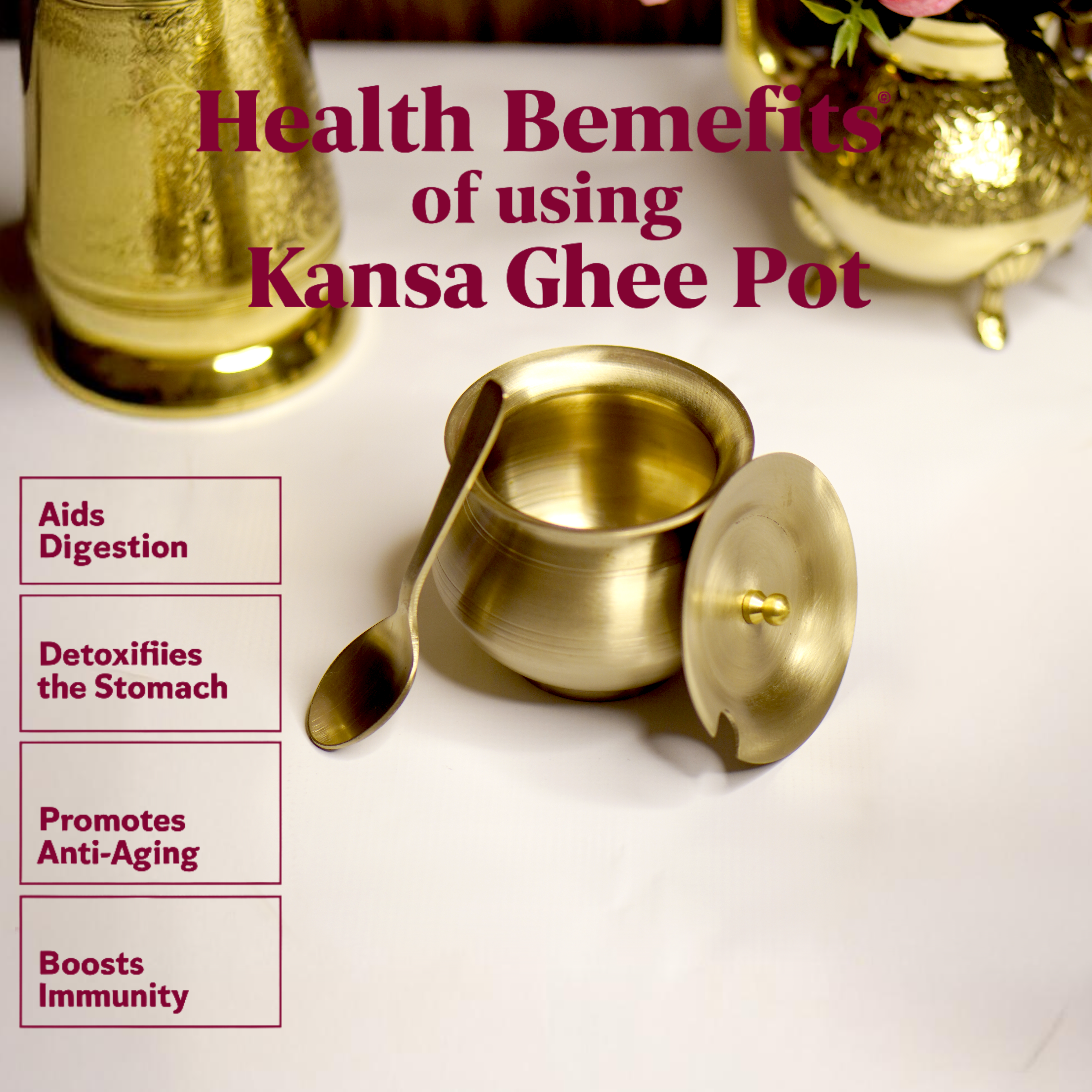 Bronze / kansa ghee pot