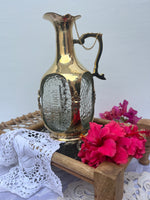 Load image into Gallery viewer, Brass Water / Old Monk Glass Jug Pitcher
