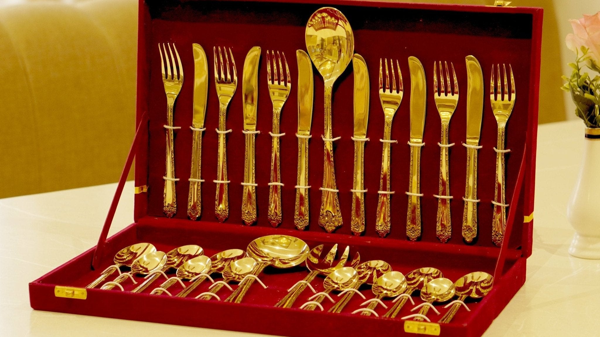 Brass Cutlery Set - Brass Globe - 