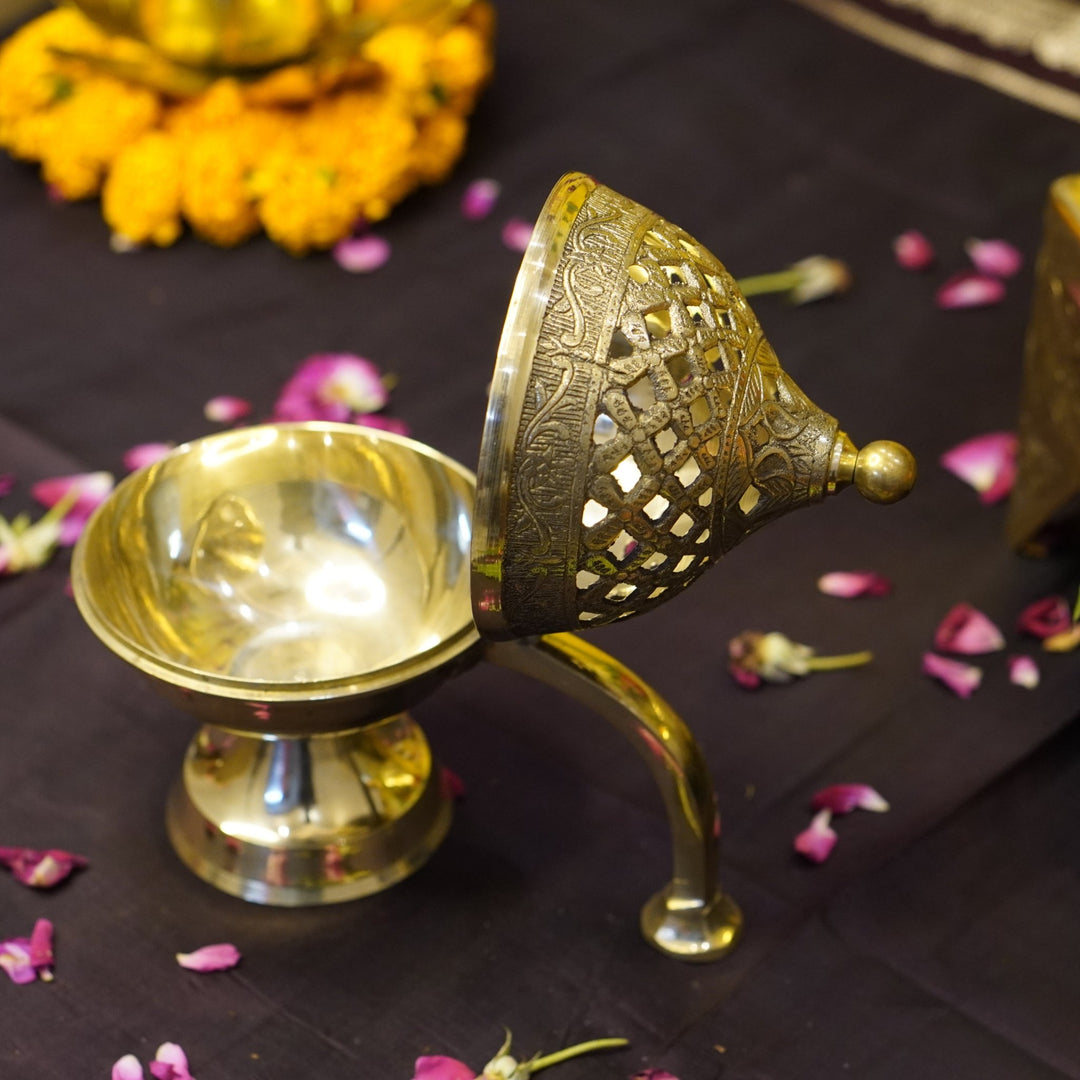 Brass Dhupdaan - Brass Globe - 