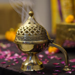 Load image into Gallery viewer, Brass Dhupdaan - Brass Globe - 
