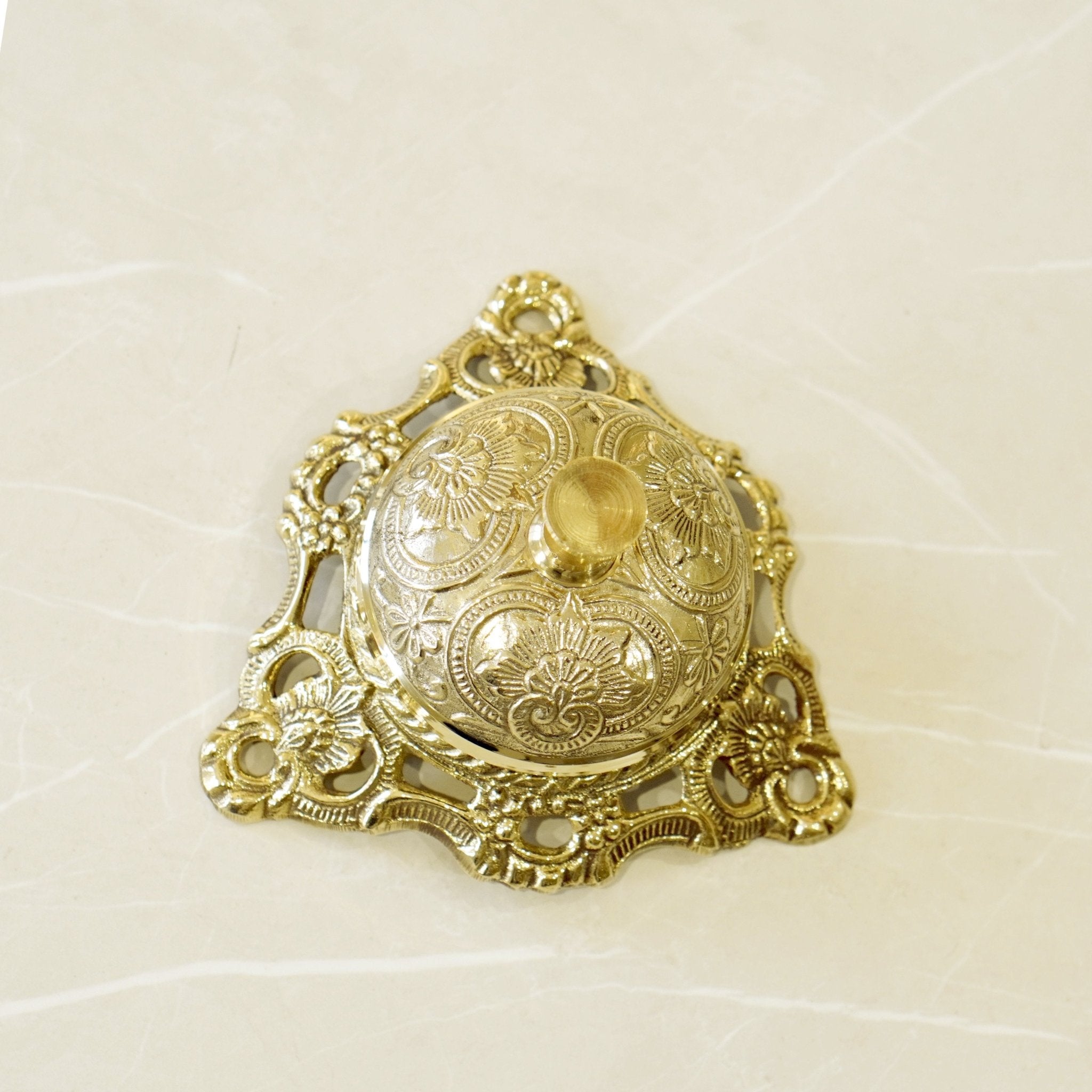 Brass Table Bell / Call Bell - Brass Globe - 