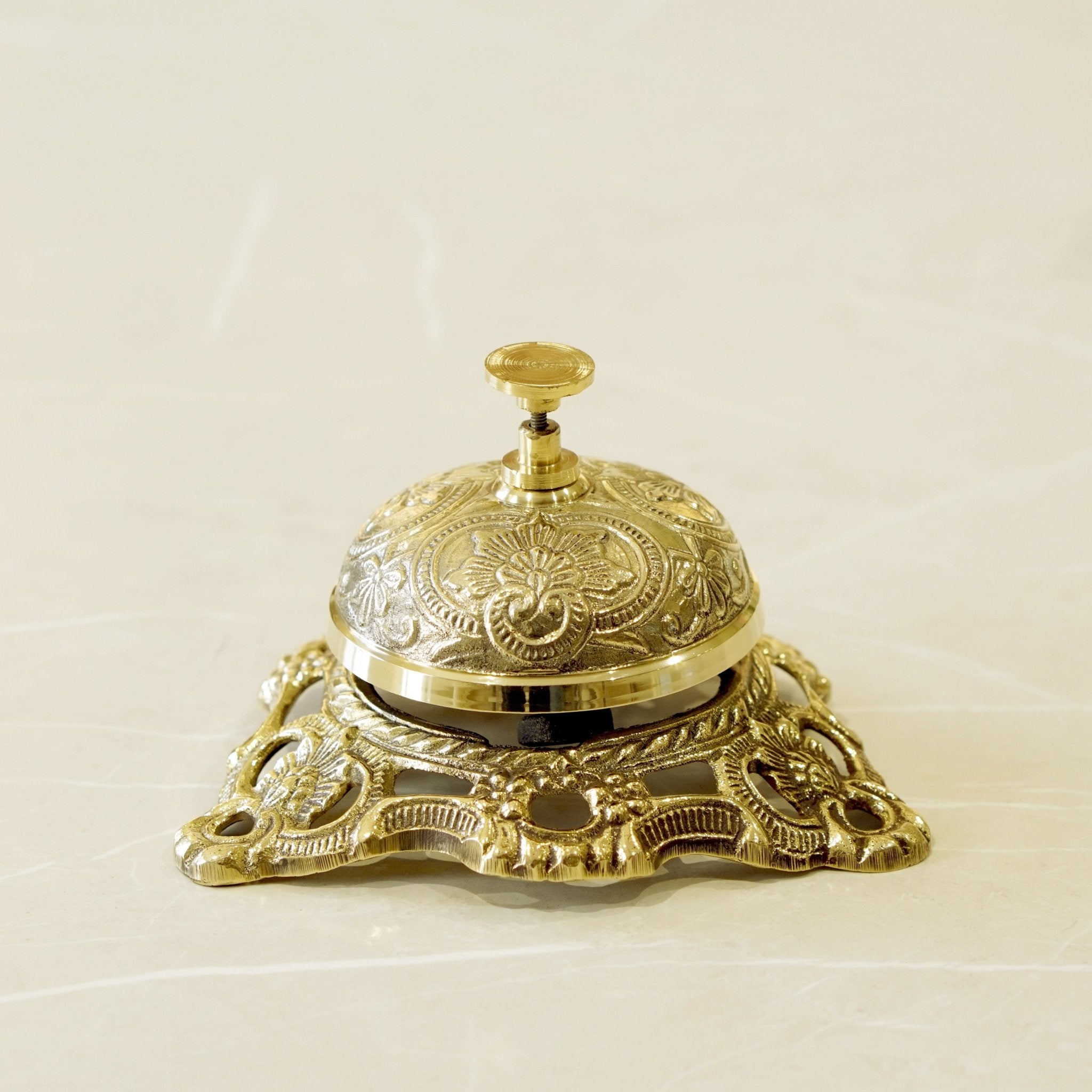 Brass Table Bell / Call Bell - Brass Globe - 