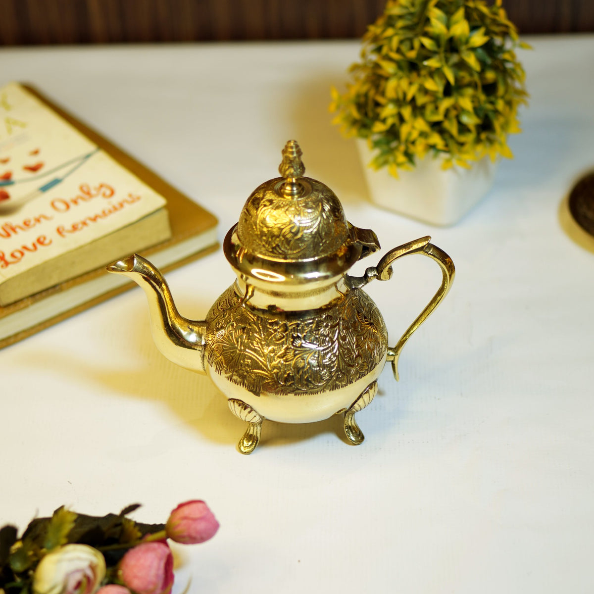 Antique Brass Tea Kettle