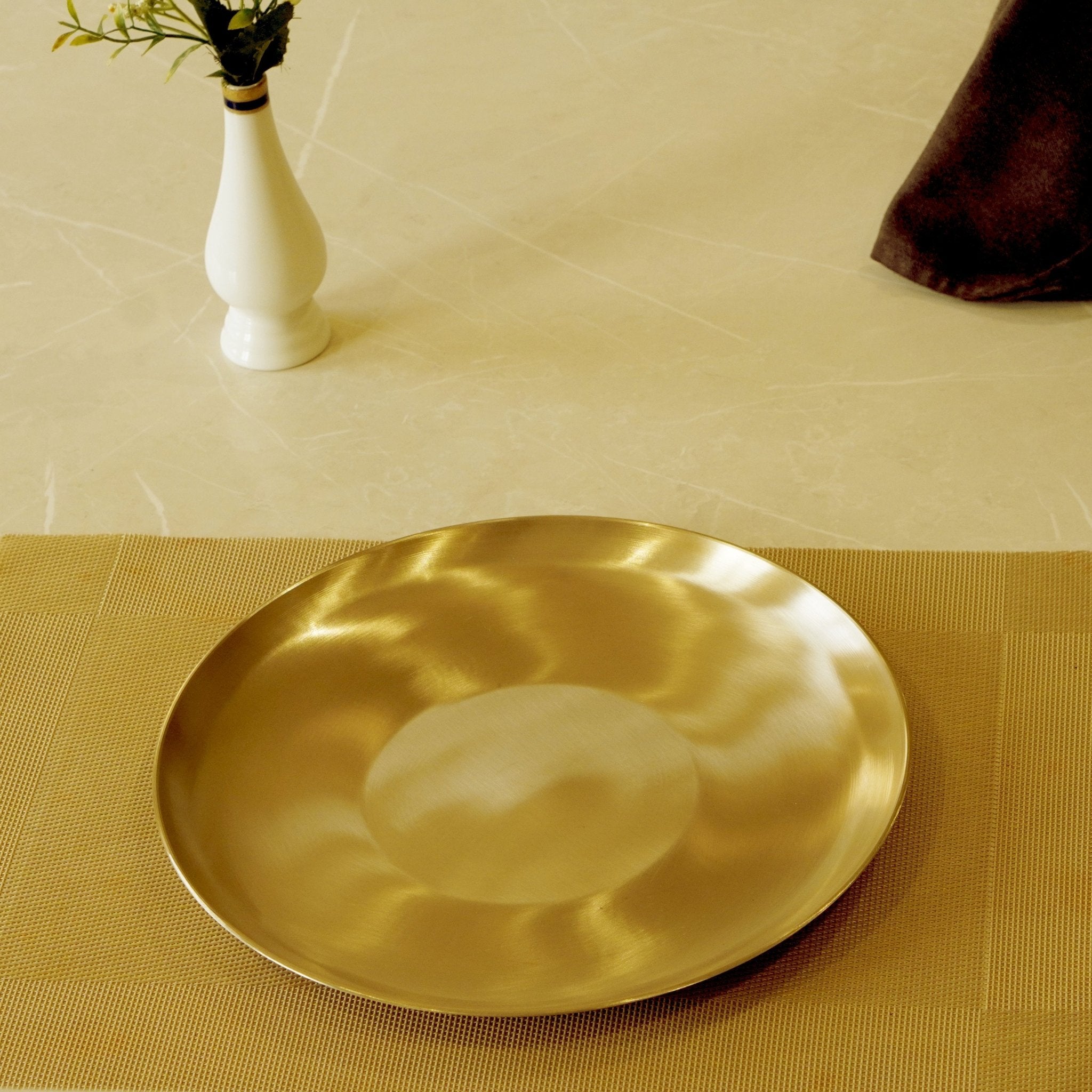 Bronze / kansa dosa plate - Brass Globe - 