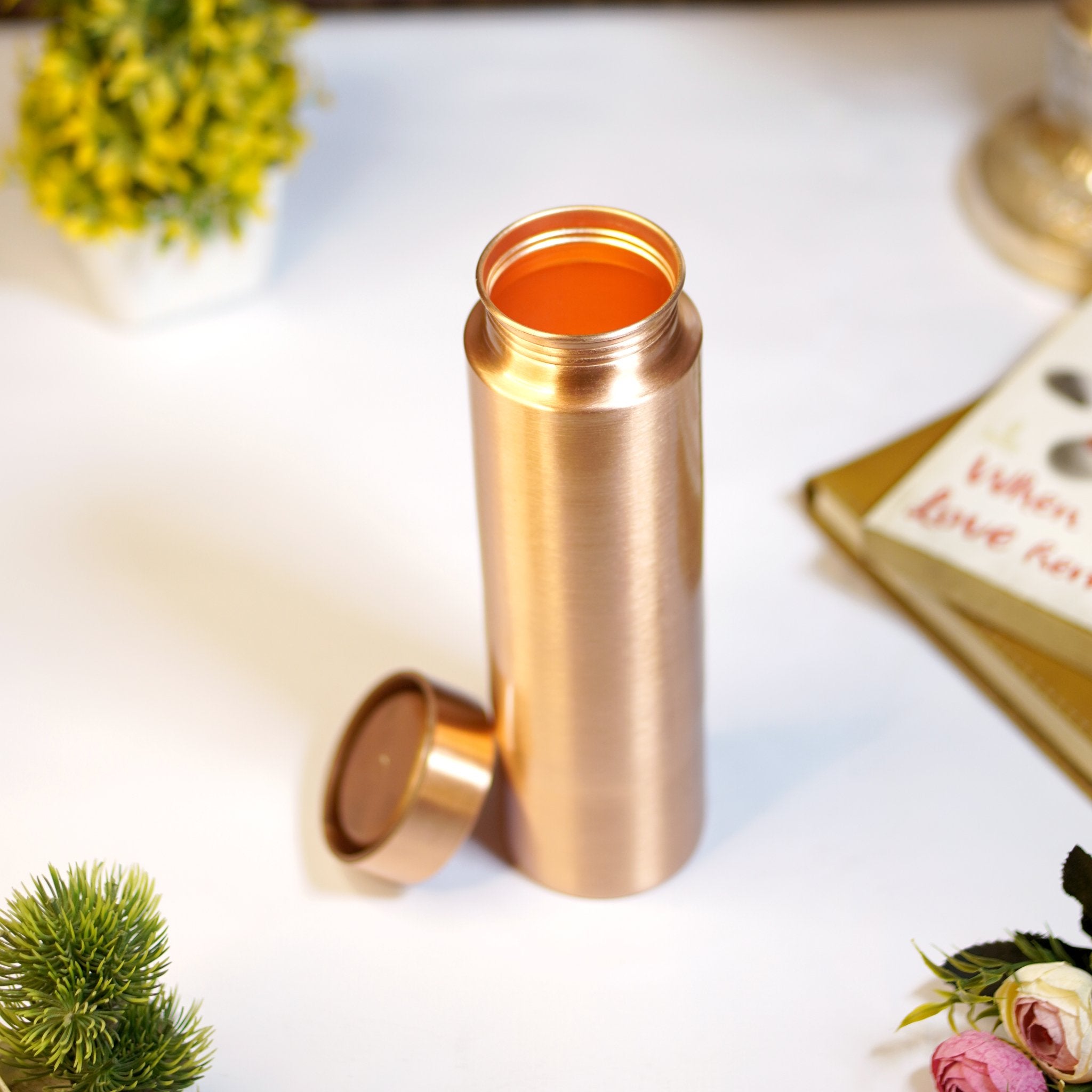 Copper water bottle - Brass Globe - 