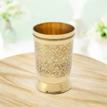 Load image into Gallery viewer, Etched Brass Glass for Drinking - Brass Globe - 
