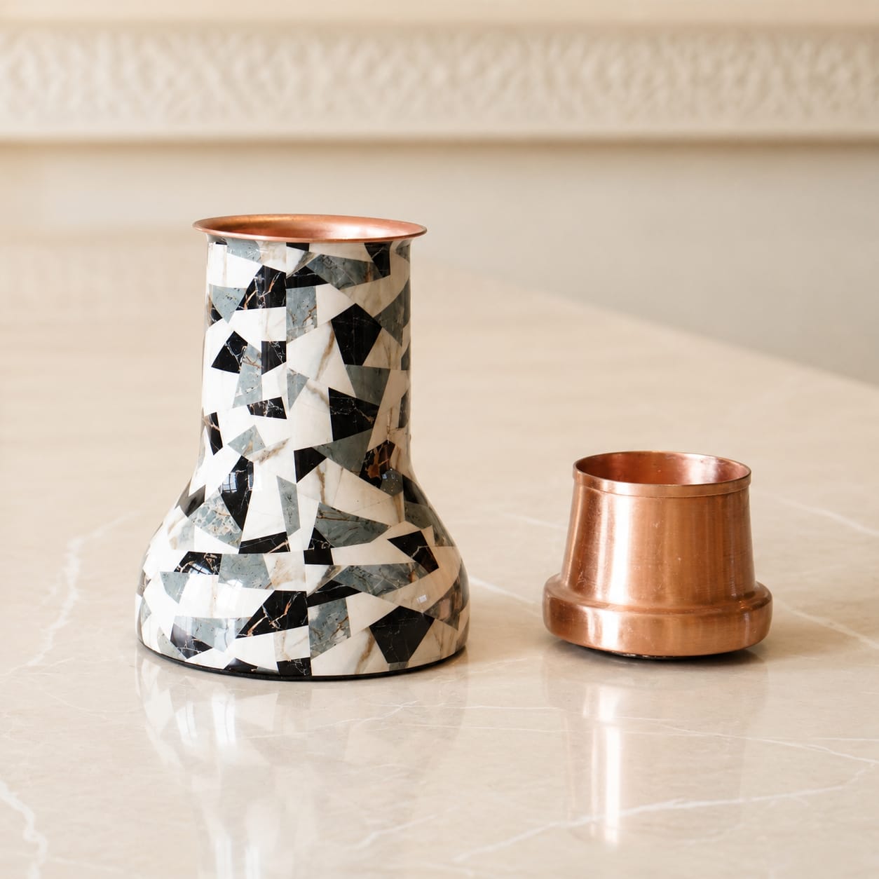 Copper Iris Water Jar