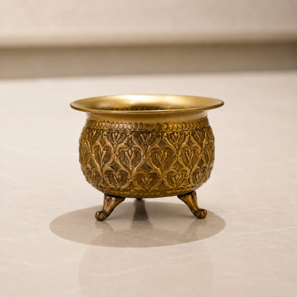 Brass Engraved Pot