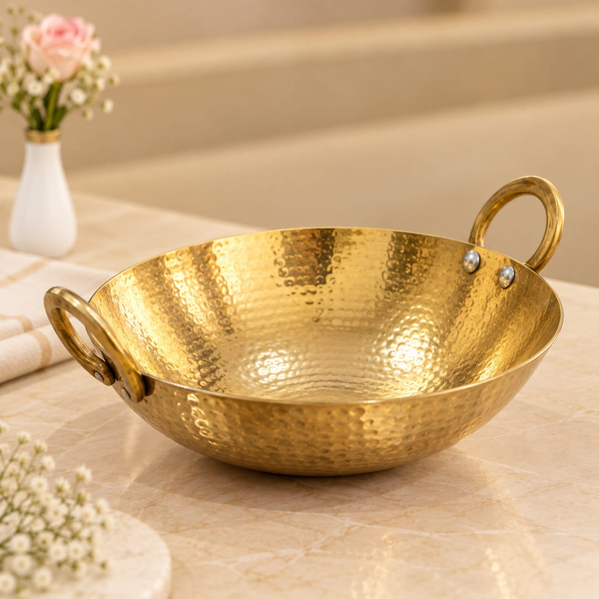 Brass Hammered Kadhai
