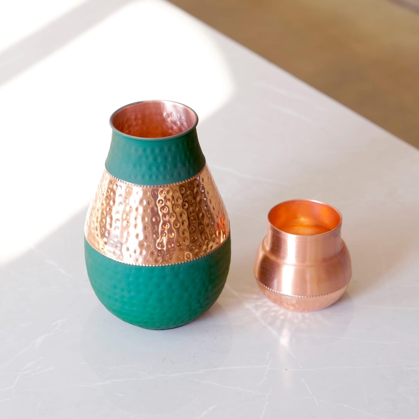 Copper Lotus Jar / Bottle