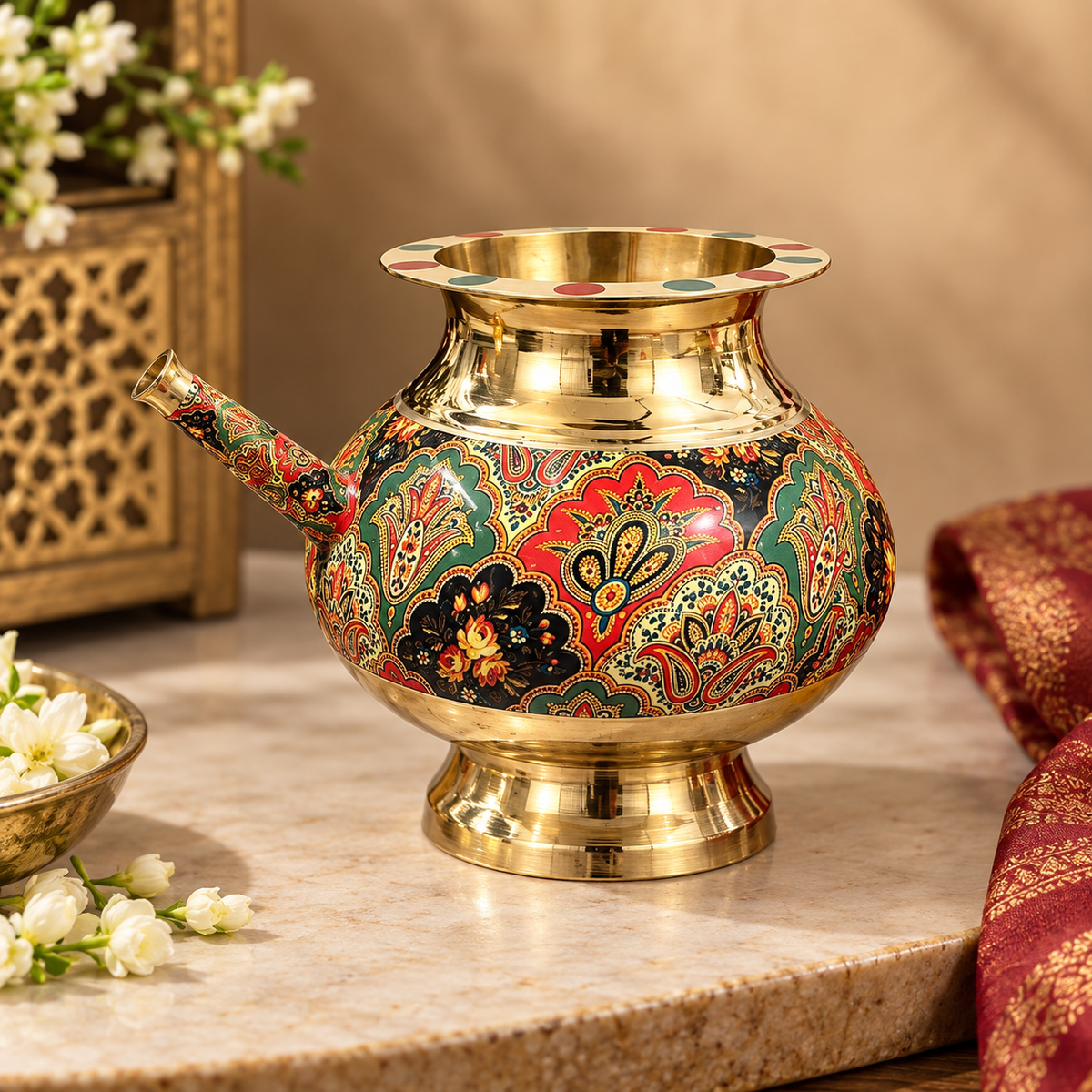 Brass Karwa for karwachauth (Traditonal)