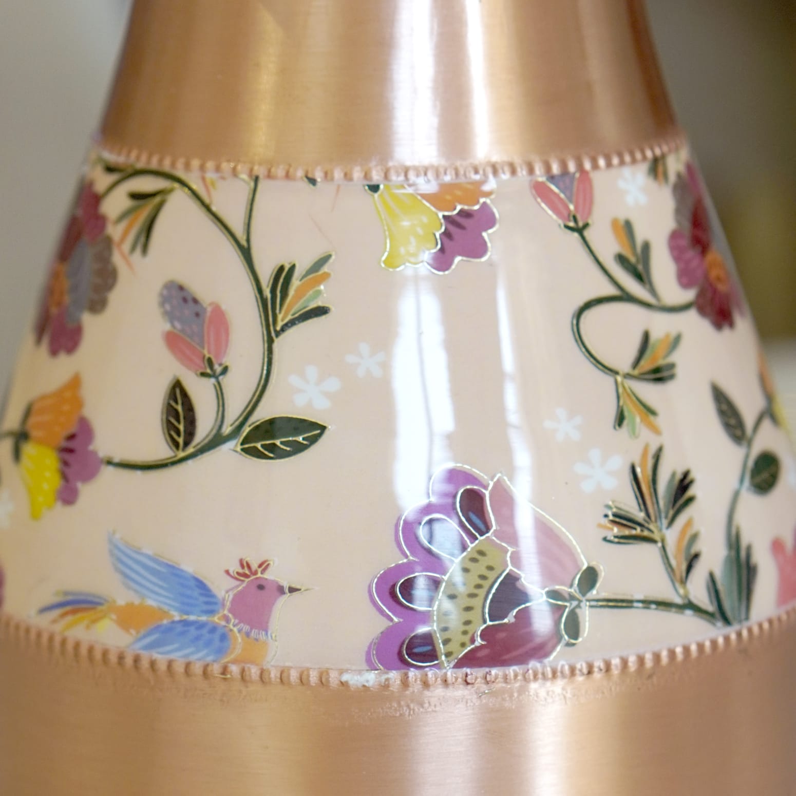 Copper Lotus Jar / Bottle