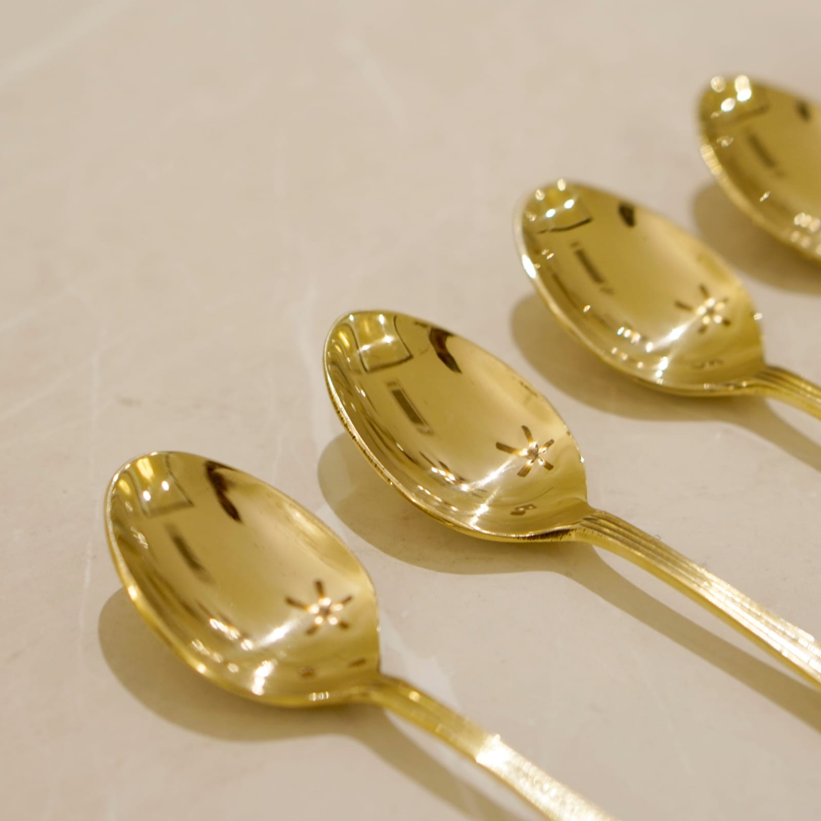 Brass Spoon Set of 6