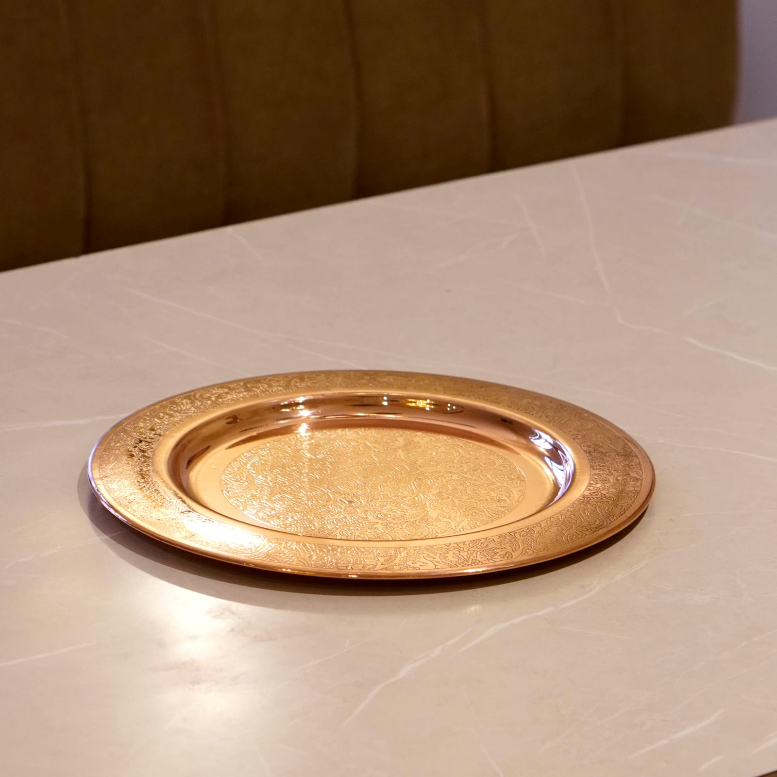 Copper Etched Charger Plate