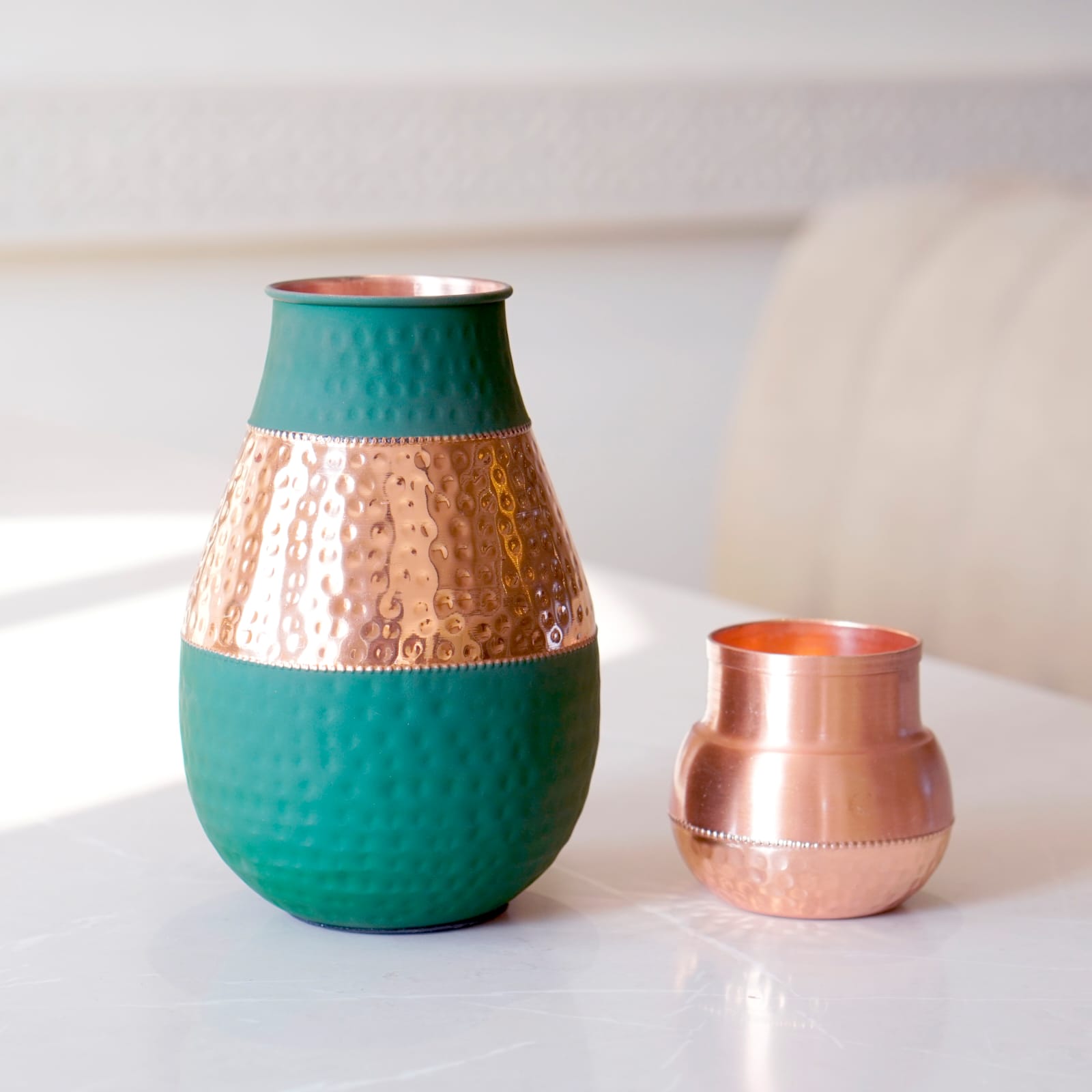 Copper Lotus Jar / Bottle