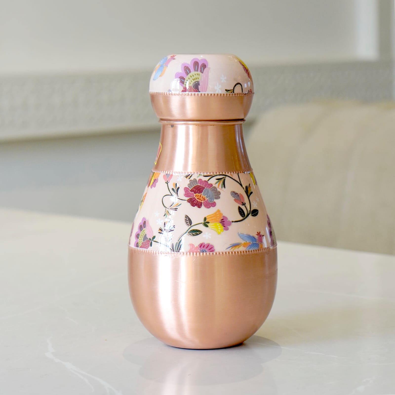 Copper Lotus Jar / Bottle