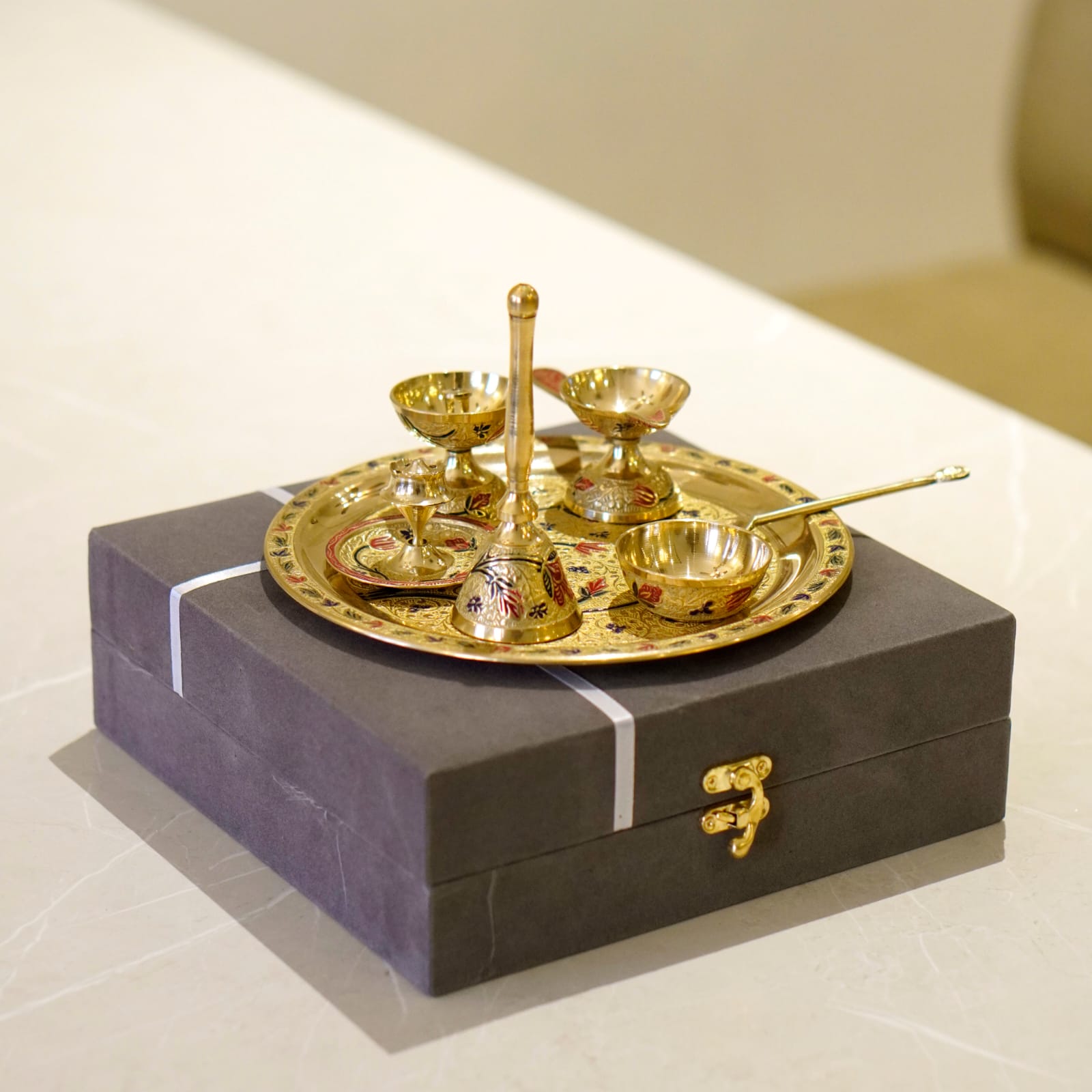 Meenakari Pooja (Set of 7) 8 inch