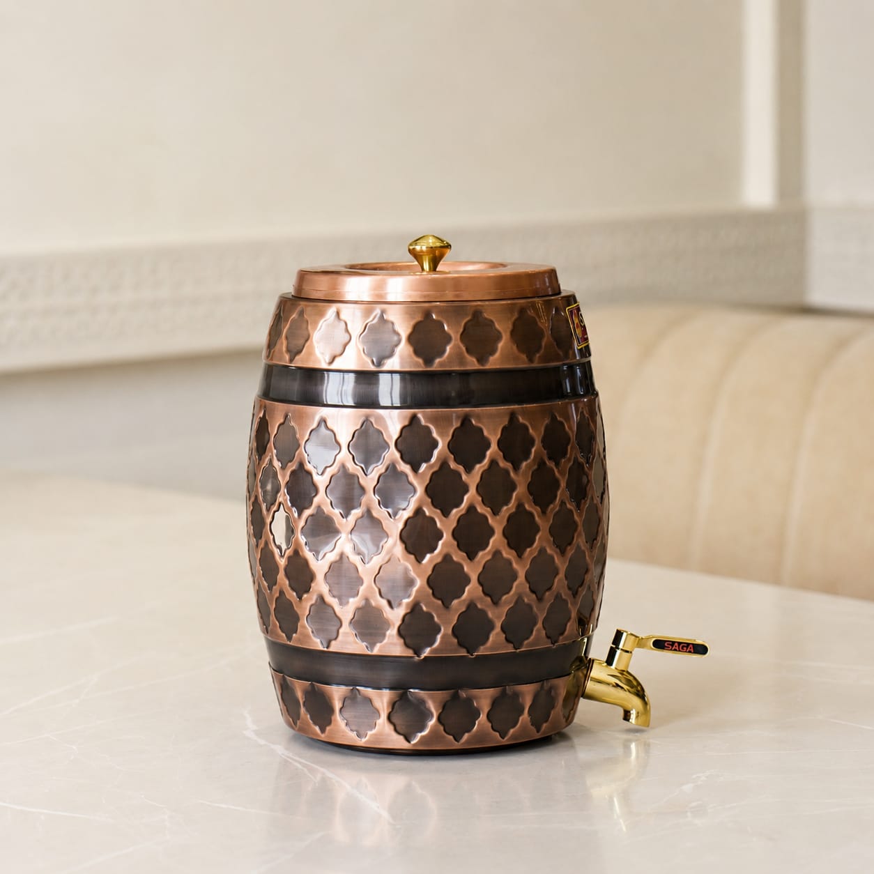Copper Barrel Water Dispenser