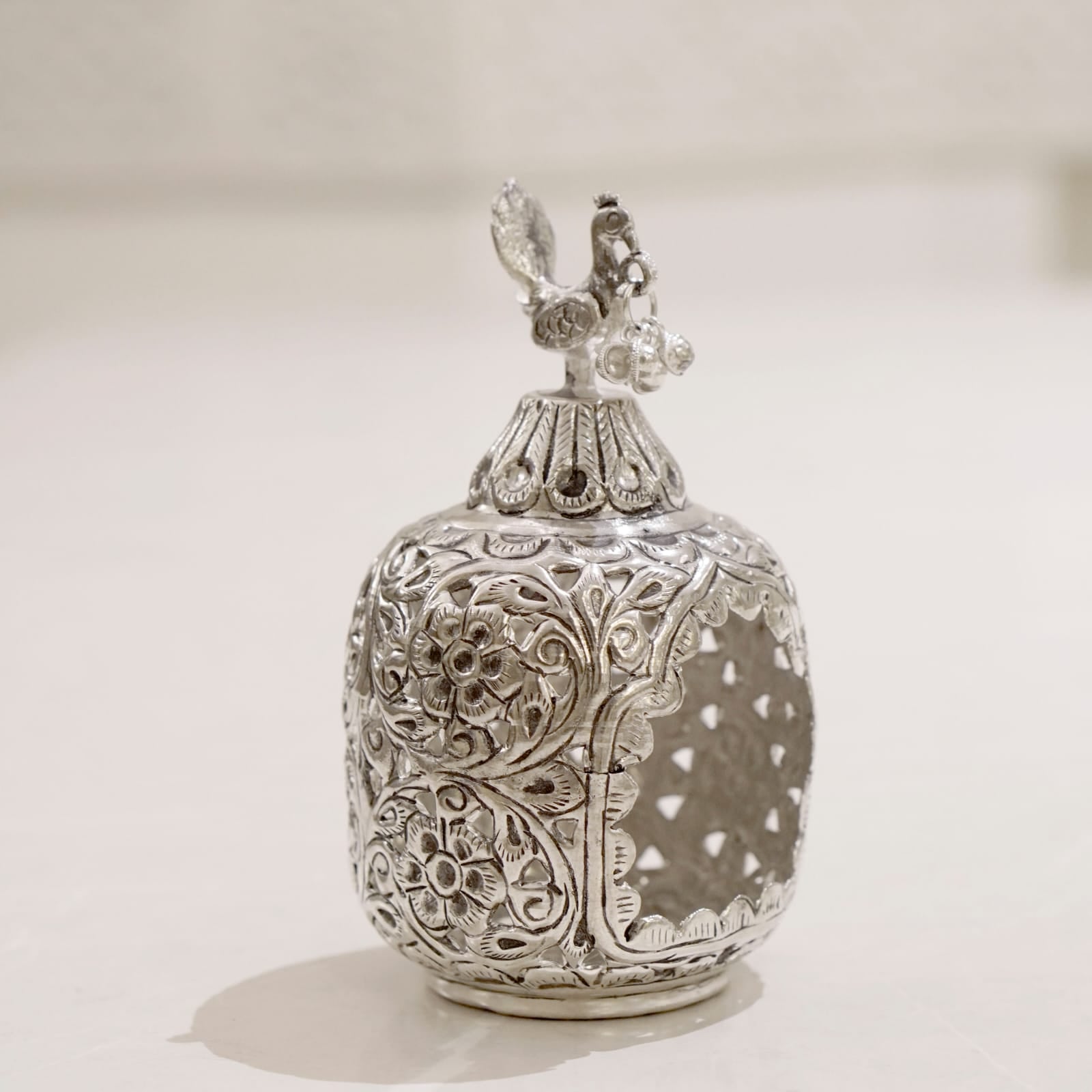 Brass Tea Light with Silver Finish