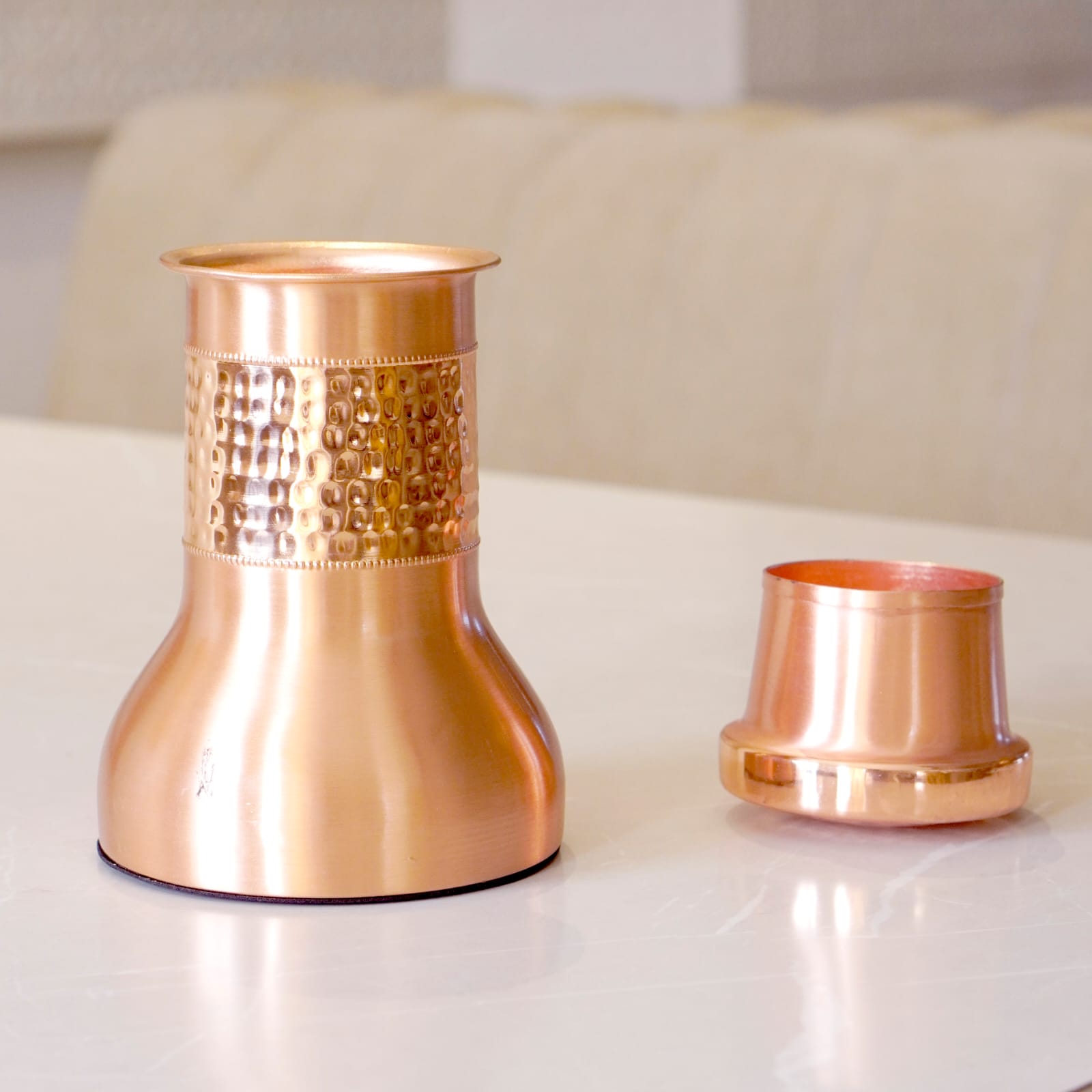 Copper Iris Water Jar