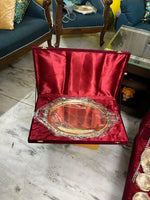 Load image into Gallery viewer, 70 piece brass dinner set with velvet box - Brass Globe -
