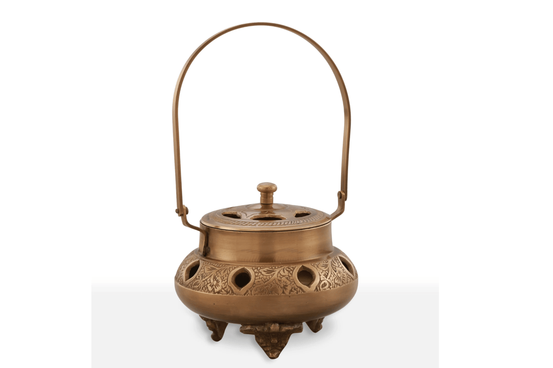 Brass Antique Dhupdaan - Brass Globe -