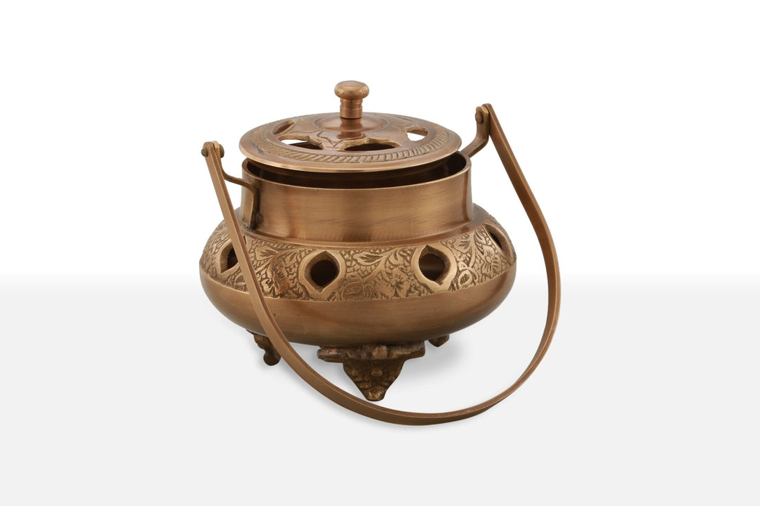Brass Antique Dhupdaan - Brass Globe -