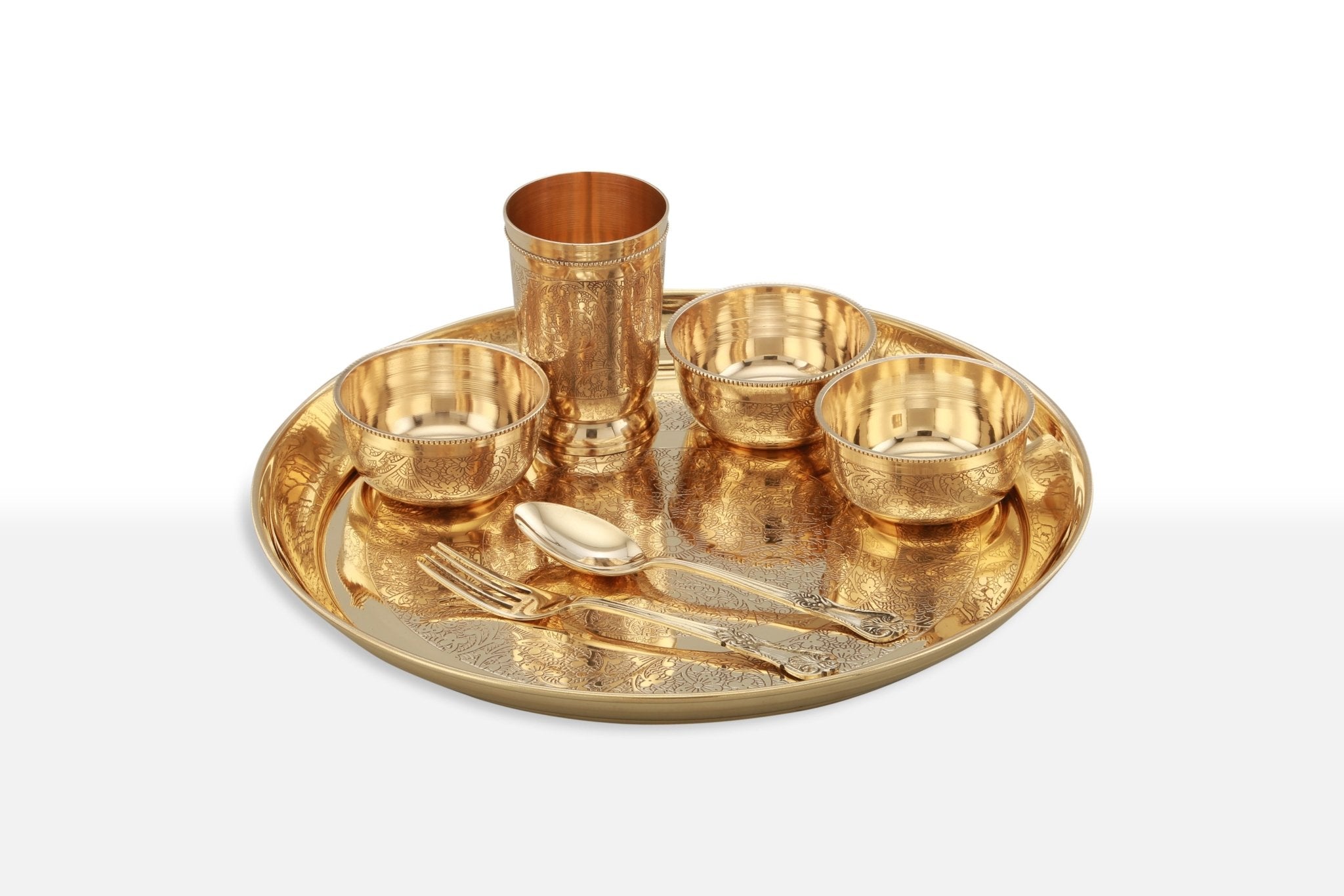 Brass Dinner set (Apple khomcha) - Brass Globe -