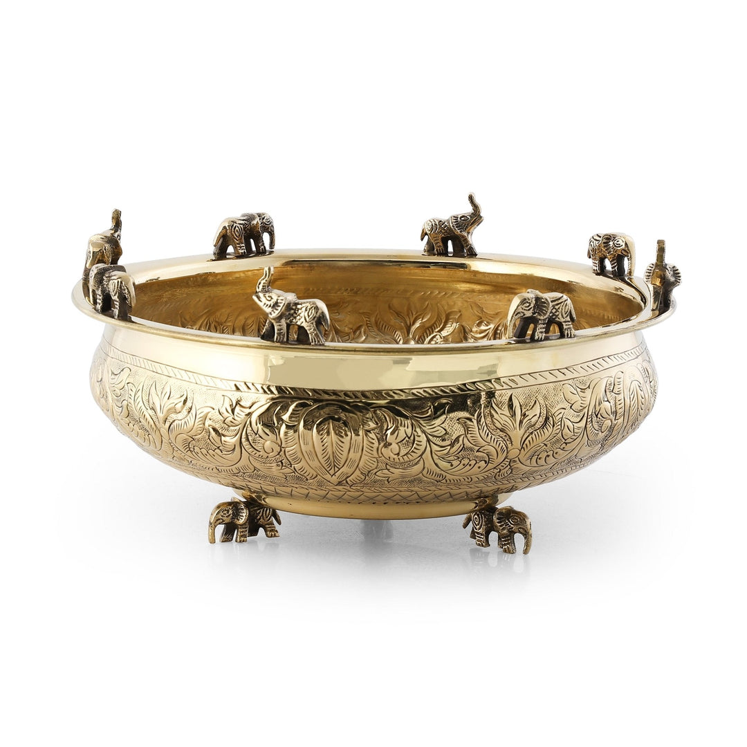 brass elephant urli - Brass Globe -