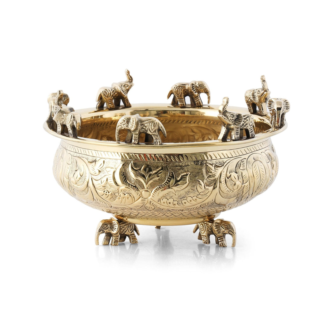 brass elephant urli - Brass Globe -