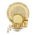 Load image into Gallery viewer, brass etched dinner set - Brass Globe -
