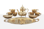 Load image into Gallery viewer, Brass etched Tea Set - Brass Globe -
