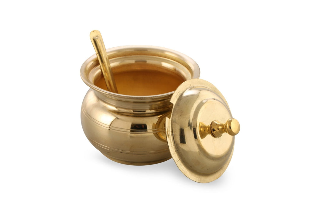 Brass Ghee Pot - Brass Globe -