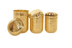 Load image into Gallery viewer, Brass Hammered Canister [dabba set] - Brass Globe -
