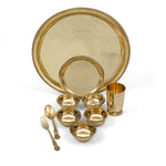 Load image into Gallery viewer, brass hammered dinner set - Brass Globe -
