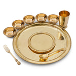 Load image into Gallery viewer, brass hammered dinner set - Brass Globe -
