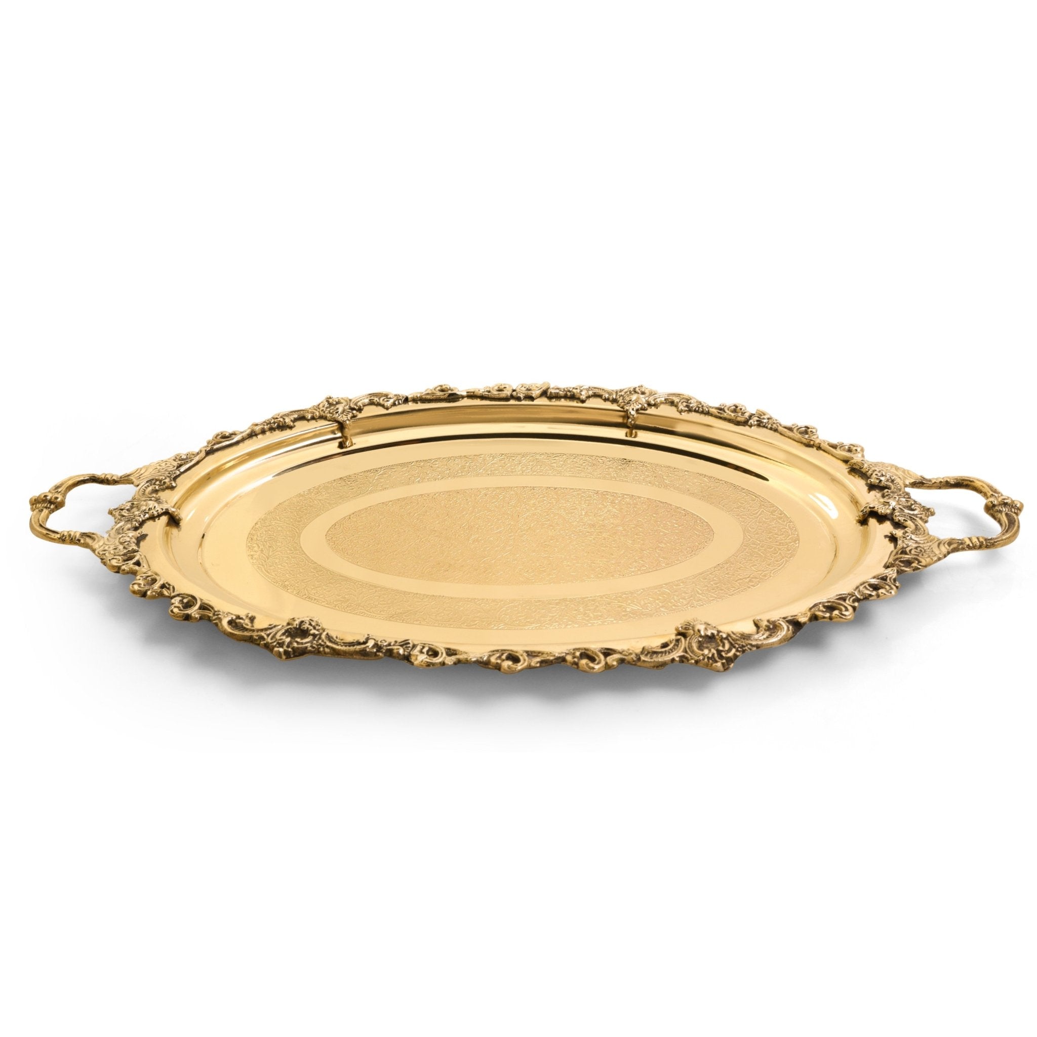 brass mughal tray - Brass Globe -